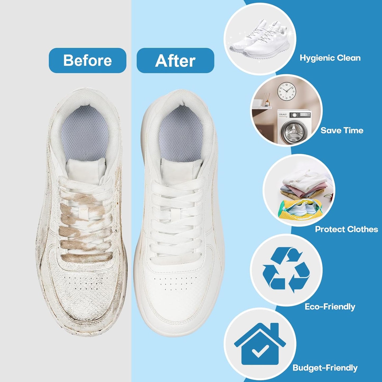 Premium Self-Cleaning Laundry Shoe Bag – Wash Shoes Without Damage