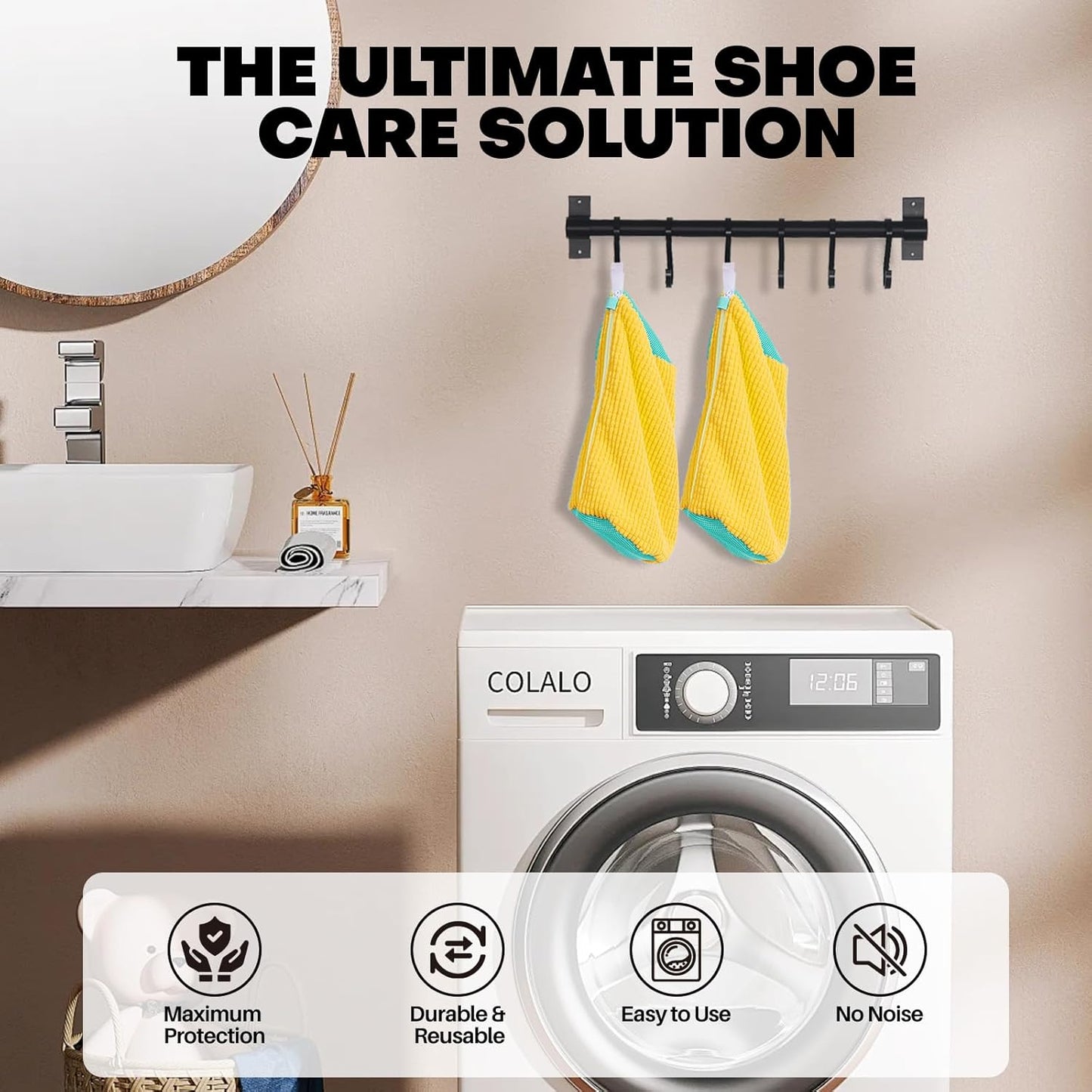 Premium Self-Cleaning Laundry Shoe Bag – Wash Shoes Without Damage