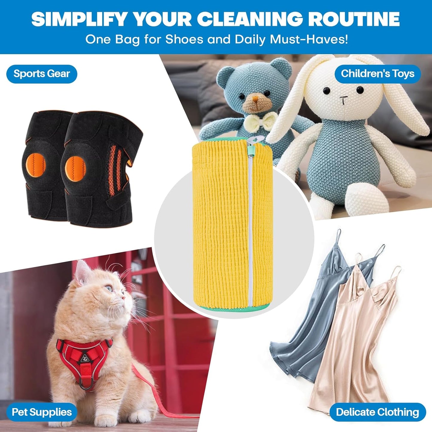 Premium Self-Cleaning Laundry Shoe Bag – Wash Shoes Without Damage