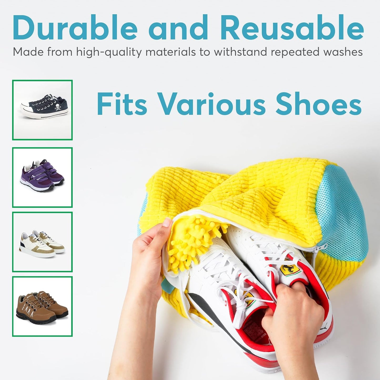 Premium Self-Cleaning Laundry Shoe Bag – Wash Shoes Without Damage